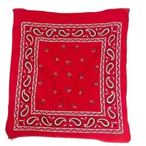 Vintage guaranteed colour fast red paisley classic bandana